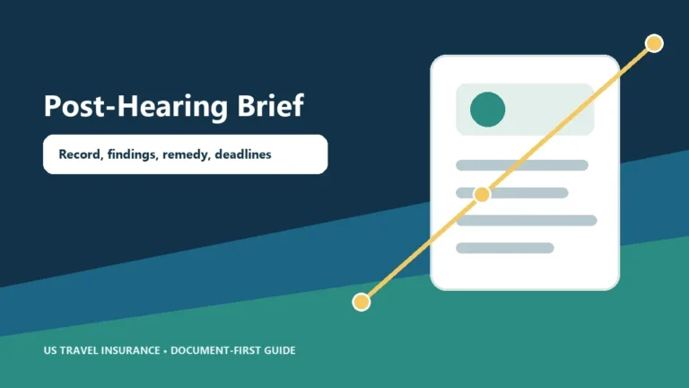 Travel Insurance Arbitration Post-Hearing Brief Guide