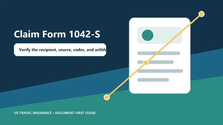 Travel Insurance Claim Form 1042-S Guide