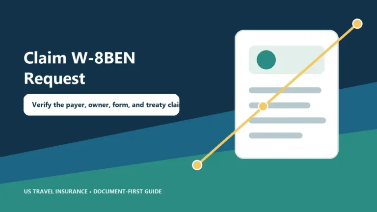 Travel Insurance Claim W-8BEN Request Guide