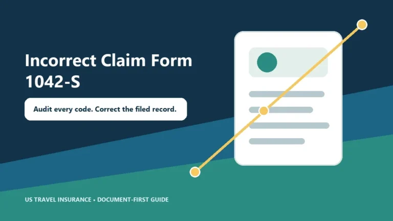 Incorrect Form 1042-S Travel Insurance Claim Guide