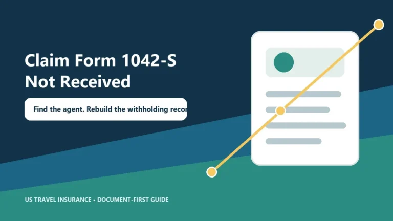 Travel Insurance Claim Form 1042-S Not Received