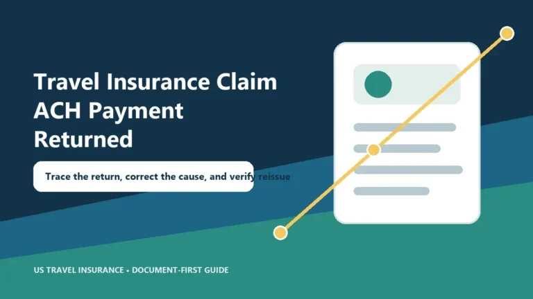 Travel Insurance Claim ACH Payment Returned Guide