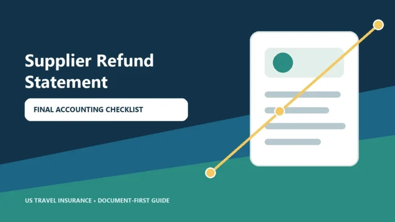 Travel Insurance Supplier Refund Statement Guide
