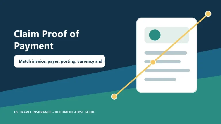 Travel Insurance Claim Bank Statement Proof of Payment