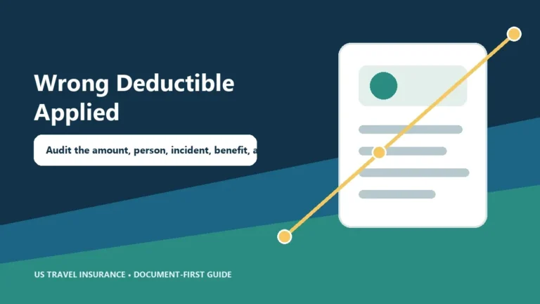 Travel Insurance Claim Wrong Deductible Applied