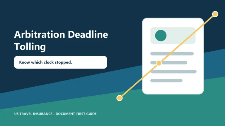 Travel Insurance Arbitration Deadline Tolling Guide