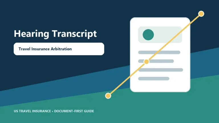Travel Insurance Arbitration Hearing Transcript Guide