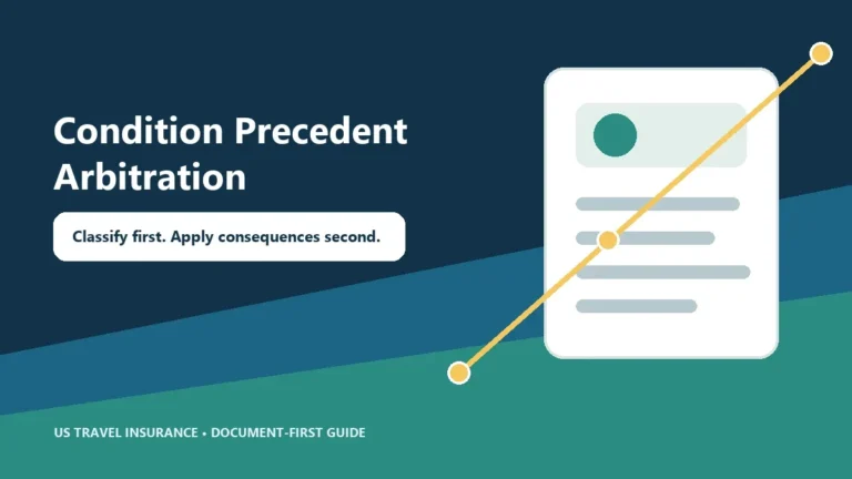 Travel Insurance Condition Precedent Arbitration Guide