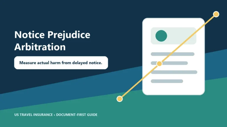 Travel Insurance Notice Prejudice Arbitration Guide