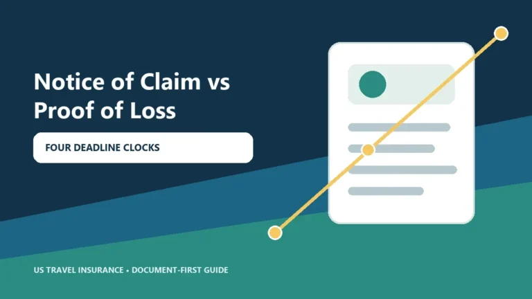 Travel Insurance Notice of Claim: Proof of Loss Deadline