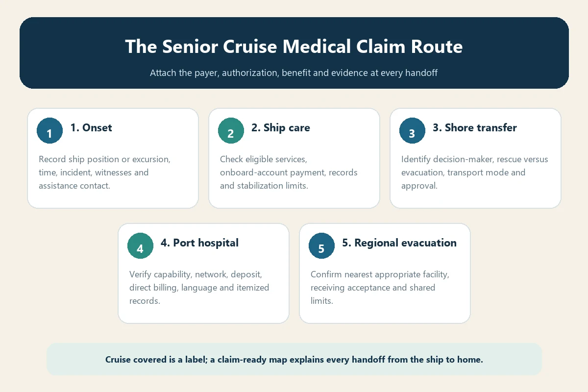Travel medical insurance for senior cruise passengers six-location claim map